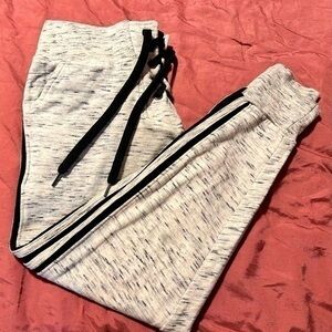 Gray lace up track pants/joggers, size S